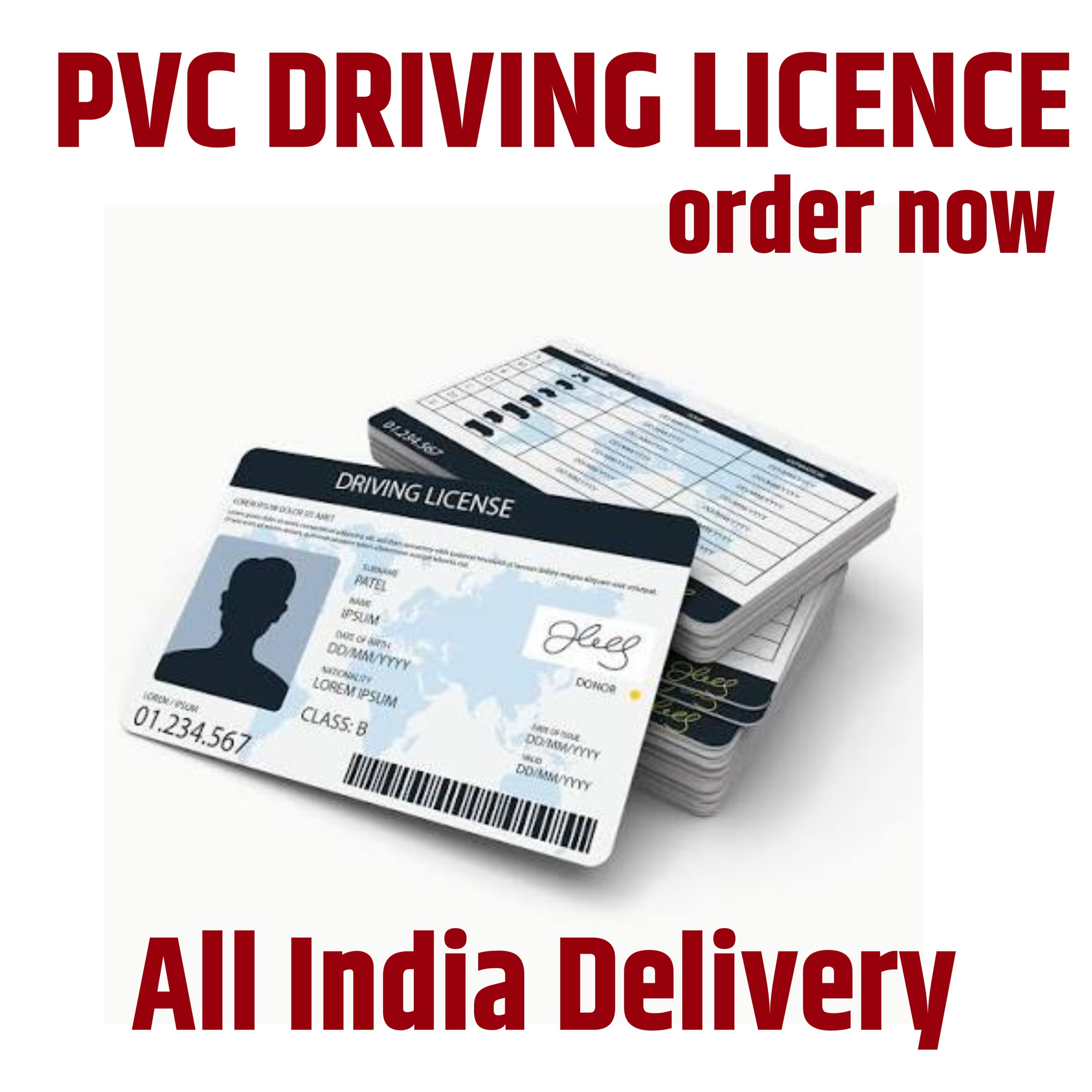 PVC DRIVING LICENCE