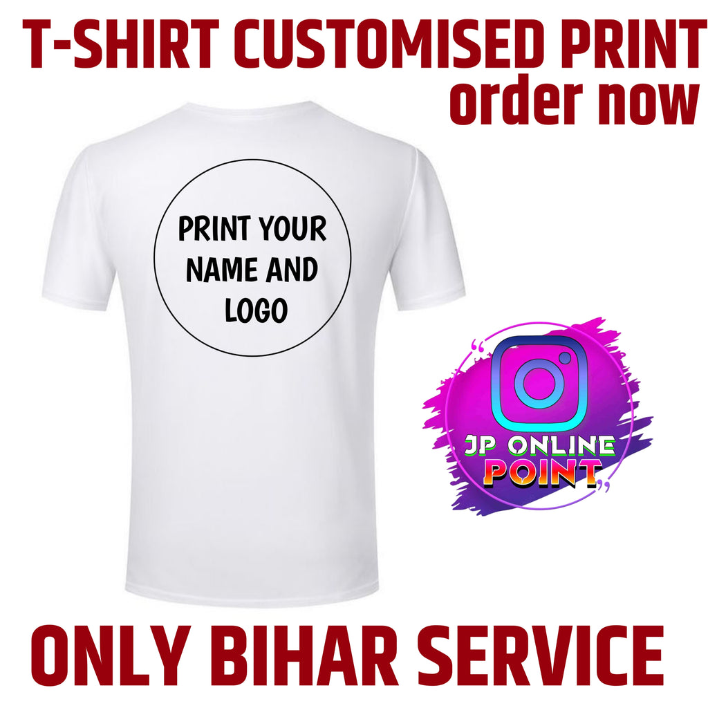 Customise t-shirt print your logo and name