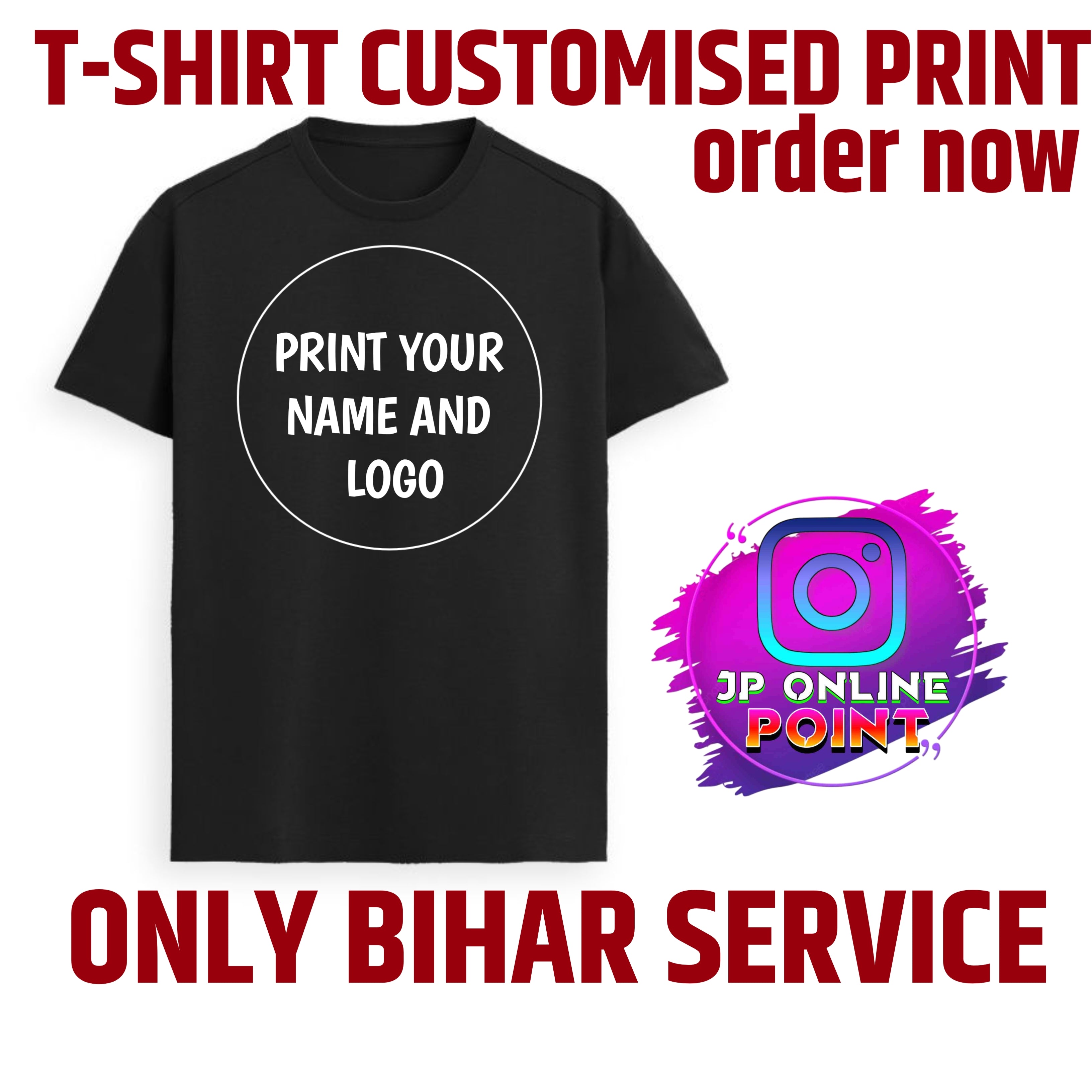Customise t-shirt print your logo and name